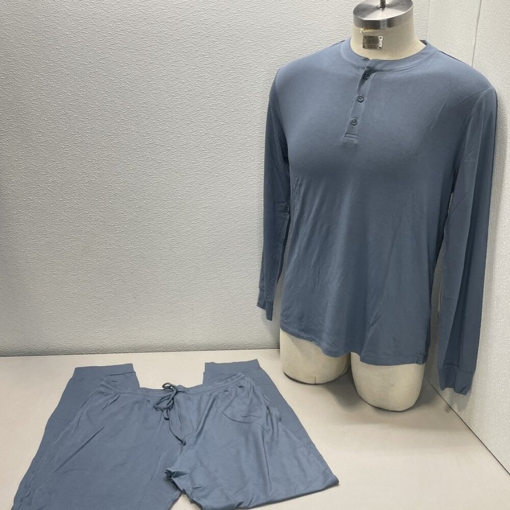 Eberjey Men's Pajama Set Henry Long Size S Coastal Blue